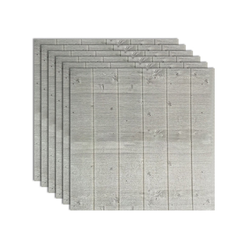 Lisslune | Modern Tin Wall Paneling Smooth Wall Ceiling Wood Plank Set of 6