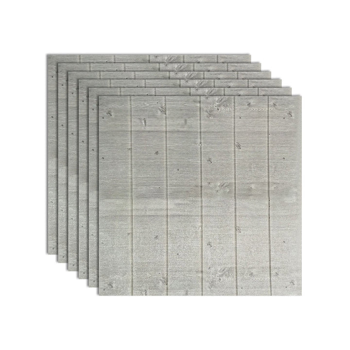 Lisslune | Modern Tin Wall Paneling Smooth Wall Ceiling Wood Plank Set of 6