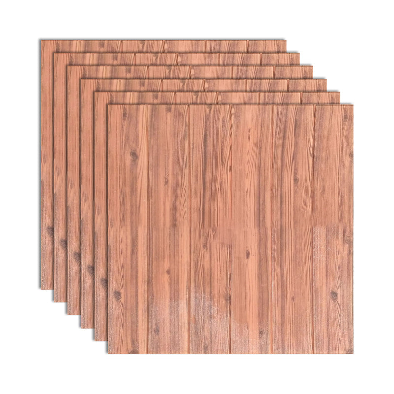 Lisslune | Modern Tin Wall Paneling Smooth Wall Ceiling Wood Plank Set of 6
