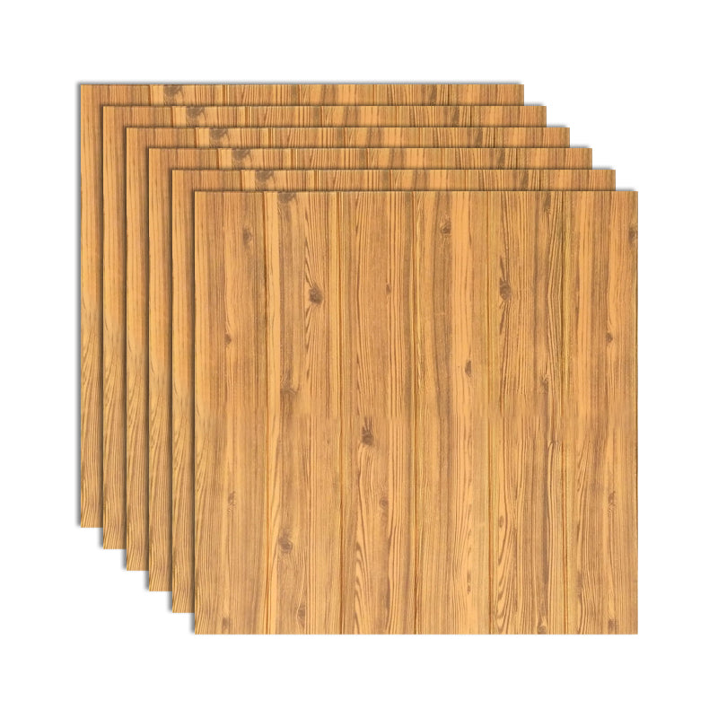 Lisslune | Modern Tin Wall Paneling Smooth Wall Ceiling Wood Plank Set of 6