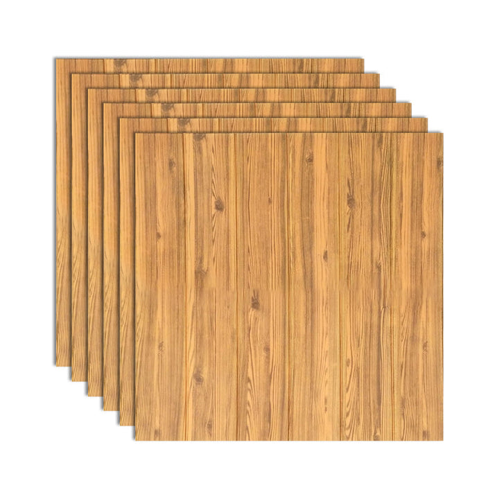 Lisslune | Modern Tin Wall Paneling Smooth Wall Ceiling Wood Plank Set of 6