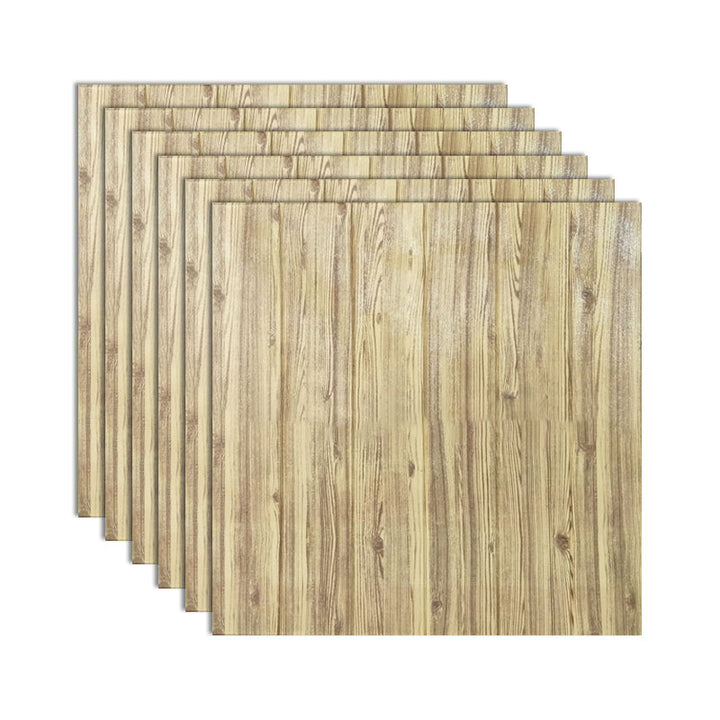 Lisslune | Modern Tin Wall Paneling Smooth Wall Ceiling Wood Plank Set of 6