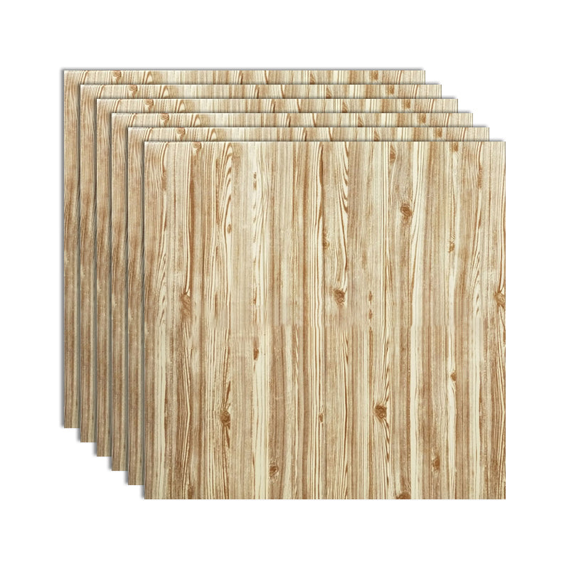 Lisslune | Modern Tin Wall Paneling Smooth Wall Ceiling Wood Plank Set of 6