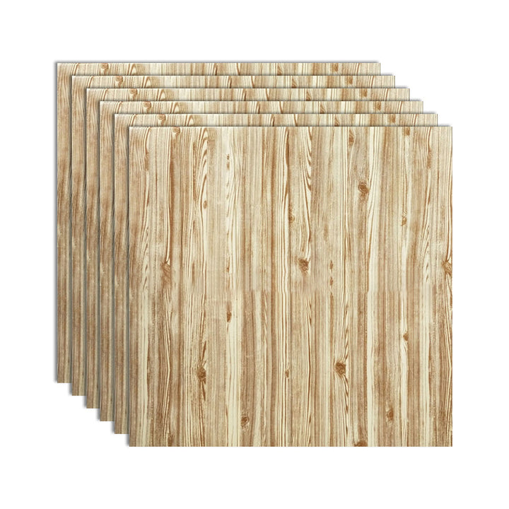 Lisslune | Modern Tin Wall Paneling Smooth Wall Ceiling Wood Plank Set of 6