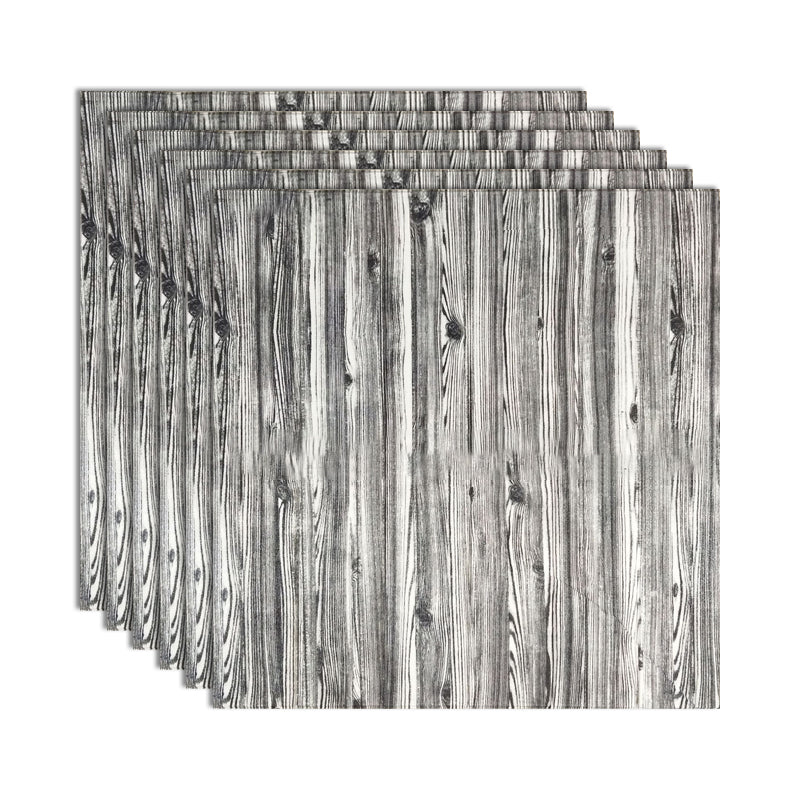 Lisslune | Modern Tin Wall Paneling Smooth Wall Ceiling Wood Plank Set of 6