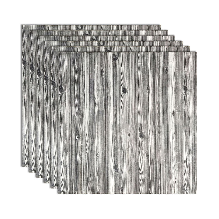 Lisslune | Modern Tin Wall Paneling Smooth Wall Ceiling Wood Plank Set of 6