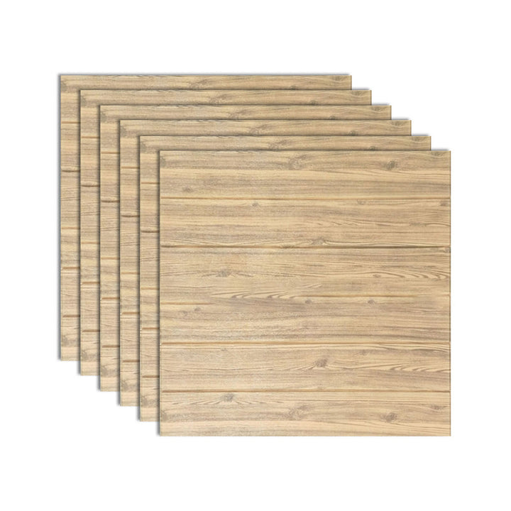 Lisslune | Modern Tin Wall Paneling Smooth Wall Ceiling Wood Plank Set of 6