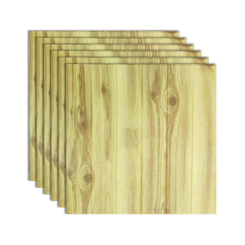 Lisslune | Modern Tin Wall Paneling Smooth Wall Ceiling Wood Plank Set of 6