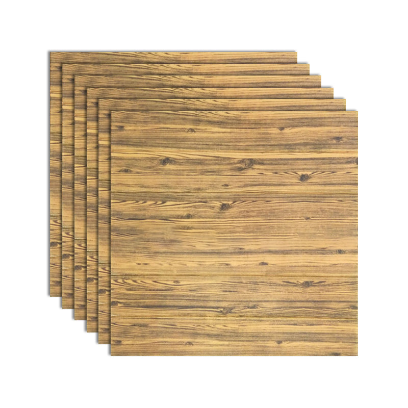 Lisslune | Modern Tin Wall Paneling Smooth Wall Ceiling Wood Plank Set of 6