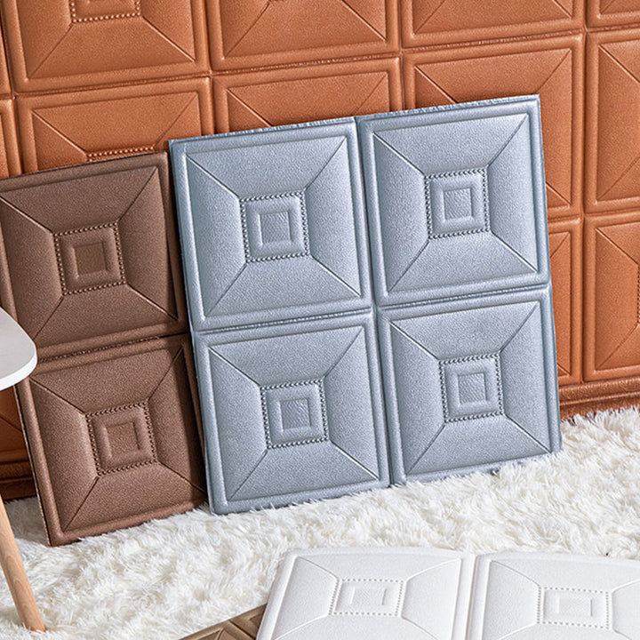 Lisslune | Beautiful Style Wall Panel 3D Print Bathroom Living Room Wall Panels with Padding