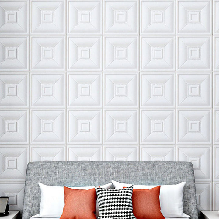 Lisslune | Beautiful Style Wall Panel 3D Print Bathroom Living Room Wall Panels with Padding