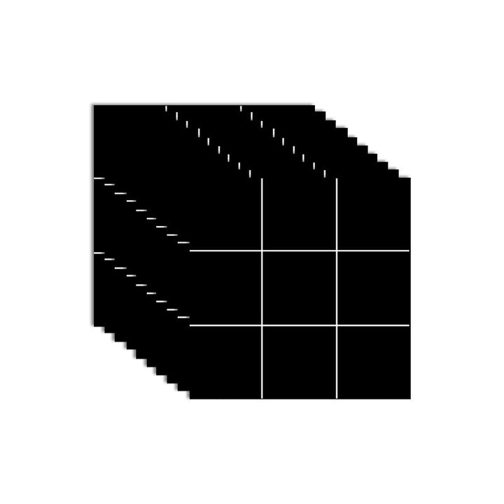 Lisslune | Plastic Square Peel & Stick Mosaic Tile Grid for Backsplash