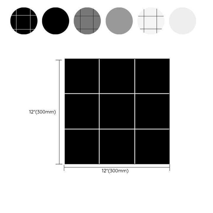 Lisslune | Plastic Square Peel & Stick Mosaic Tile Grid for Backsplash