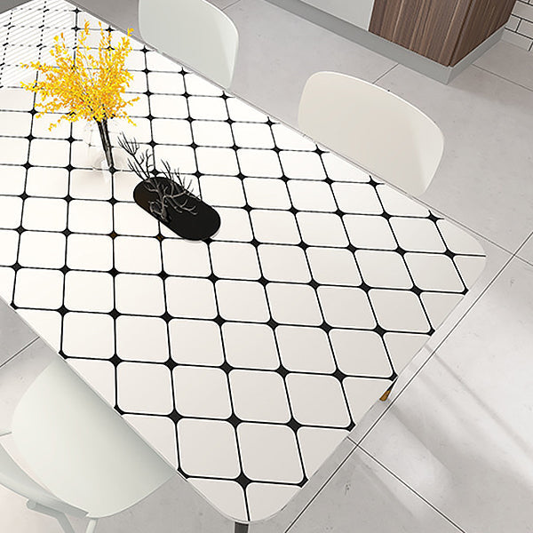 Lisslune | White Peel & Stick Tile Mirror Plastic Grid Wallpaper for Kitchen and Bathroom