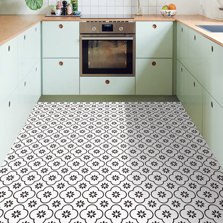 Lisslune | Plastic Peel & Stick Tile Square Print Field Tile for Kitchen and Bathroom
