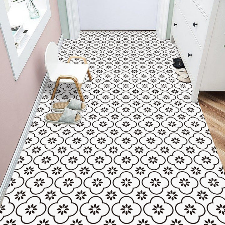 Lisslune | Plastic Peel & Stick Tile Square Print Field Tile for Kitchen and Bathroom