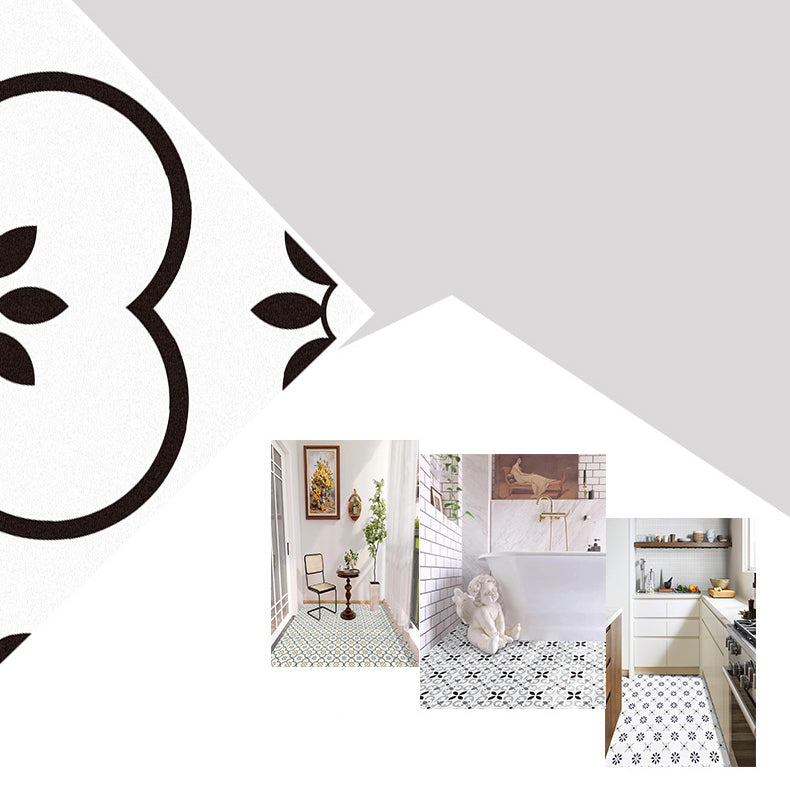 Lisslune | Plastic Peel & Stick Tile Square Print Field Tile for Kitchen and Bathroom