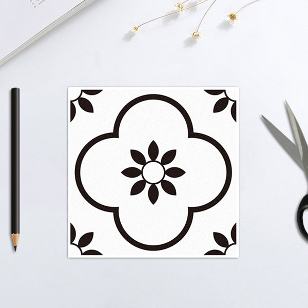 Lisslune | Plastic Peel & Stick Tile Square Print Field Tile for Kitchen and Bathroom