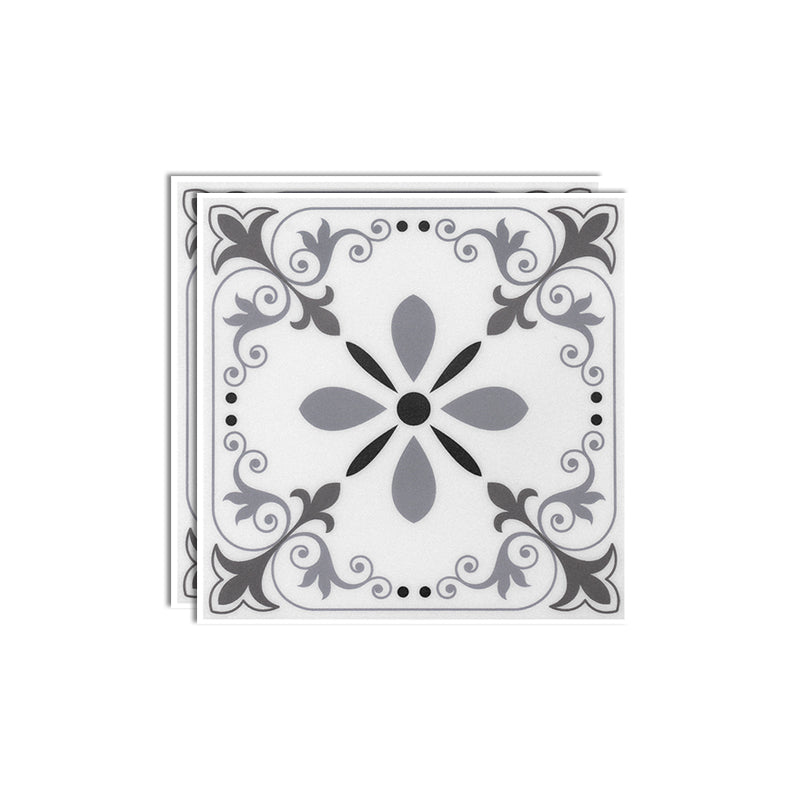 Lisslune | Plastic Peel & Stick Tile Square Print Field Tile for Kitchen and Bathroom