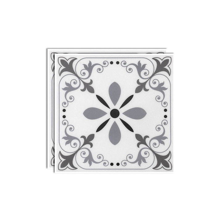Lisslune | Plastic Peel & Stick Tile Square Print Field Tile for Kitchen and Bathroom