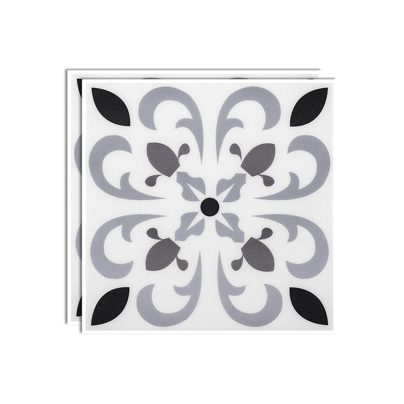 Lisslune | Plastic Peel & Stick Tile Square Print Field Tile for Kitchen and Bathroom