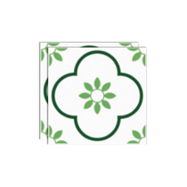 Lisslune | Plastic Peel & Stick Tile Square Print Field Tile for Kitchen and Bathroom