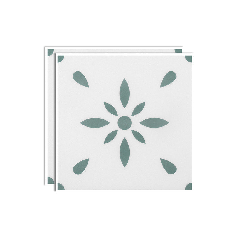 Lisslune | Plastic Peel & Stick Tile Square Print Field Tile for Kitchen and Bathroom