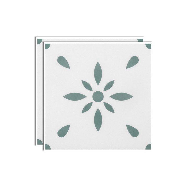 Lisslune | Plastic Peel & Stick Tile Square Print Field Tile for Kitchen and Bathroom