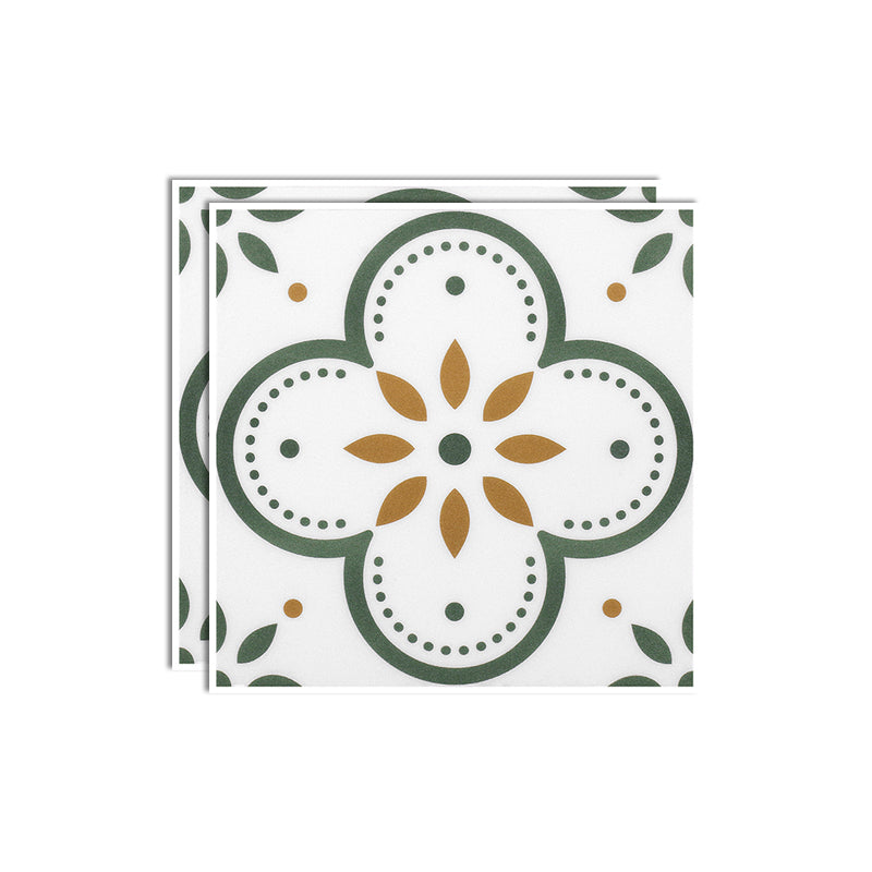 Lisslune | Plastic Peel & Stick Tile Square Print Field Tile for Kitchen and Bathroom