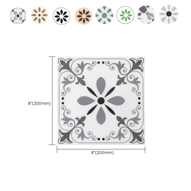 Lisslune | Plastic Peel & Stick Tile Square Print Field Tile for Kitchen and Bathroom