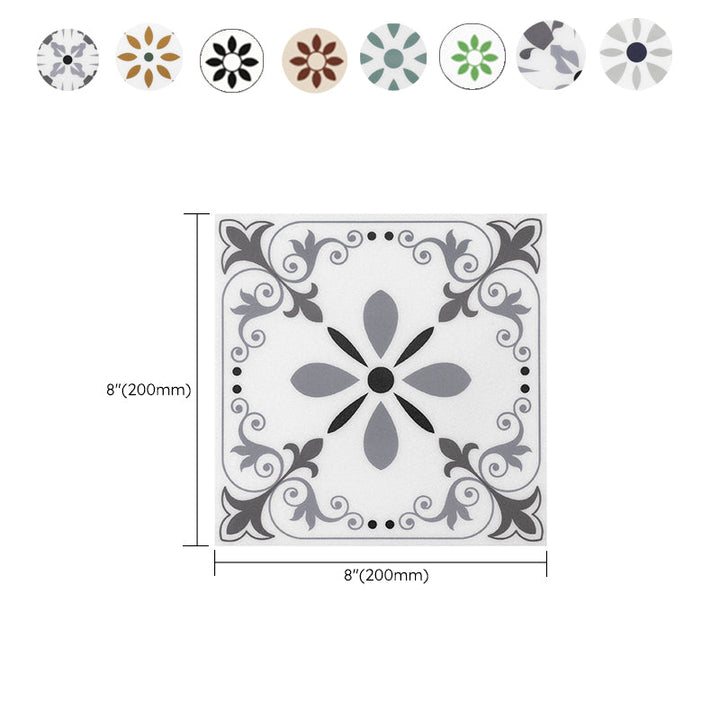 Lisslune | Plastic Peel & Stick Tile Square Print Field Tile for Kitchen and Bathroom