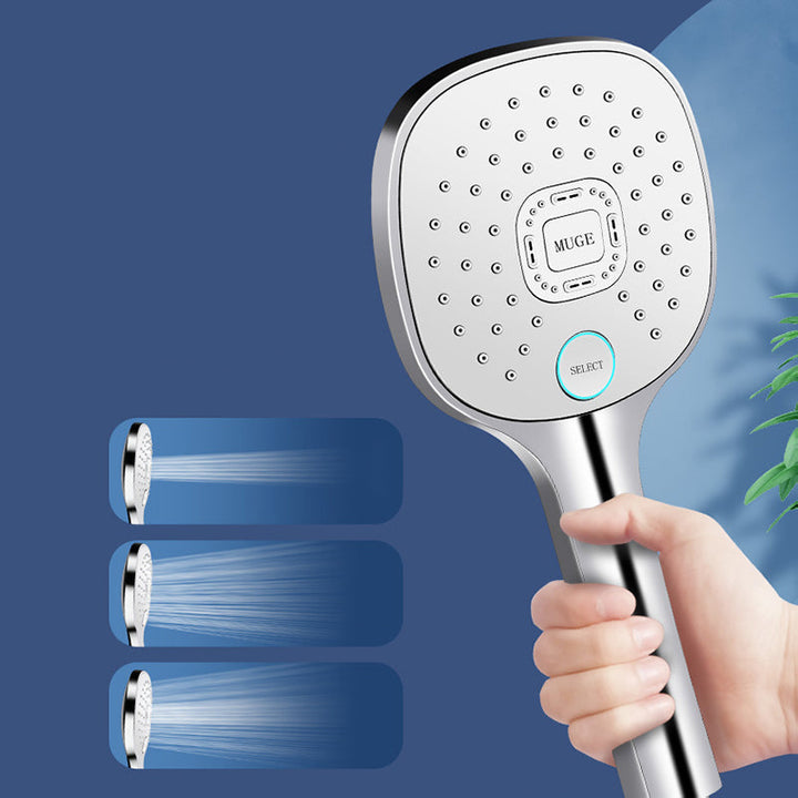 Lisslune | Contemporary Handheld Supercharged Shower Head Square Metal Spray Head