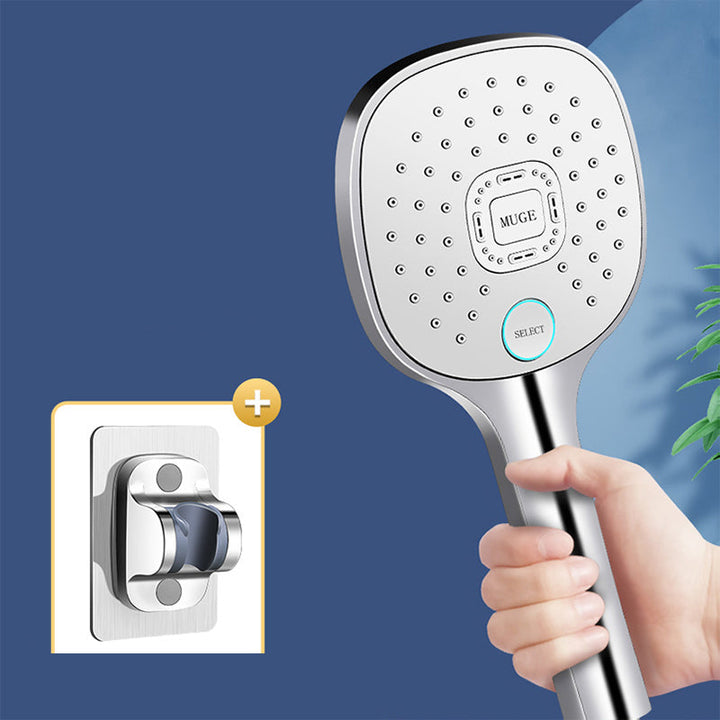 Lisslune | Contemporary Handheld Supercharged Shower Head Square Metal Spray Head