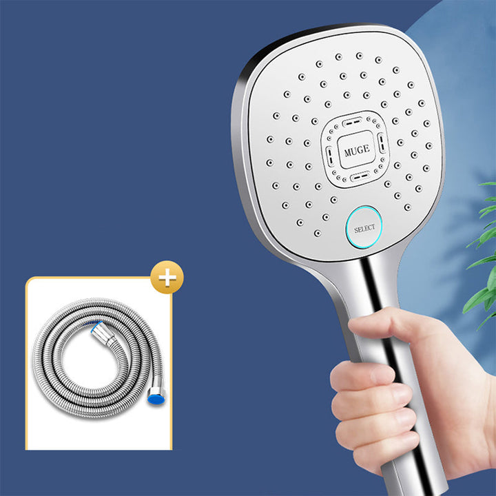 Lisslune | Contemporary Handheld Supercharged Shower Head Square Metal Spray Head