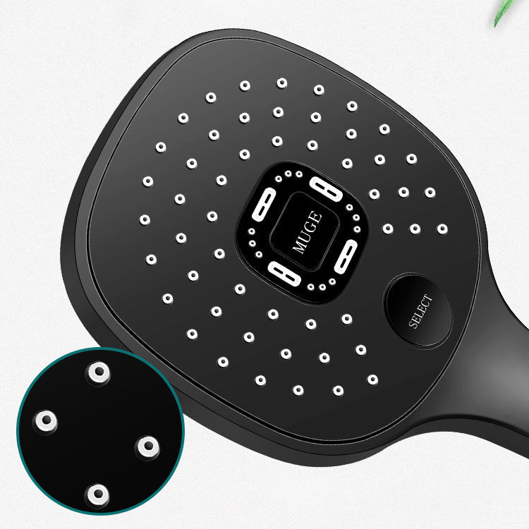 Lisslune | Contemporary Handheld Supercharged Shower Head Square Metal Spray Head
