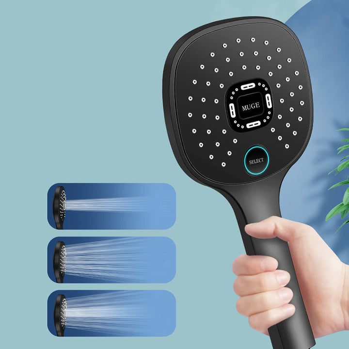 Lisslune | Contemporary Handheld Supercharged Shower Head Square Metal Spray Head
