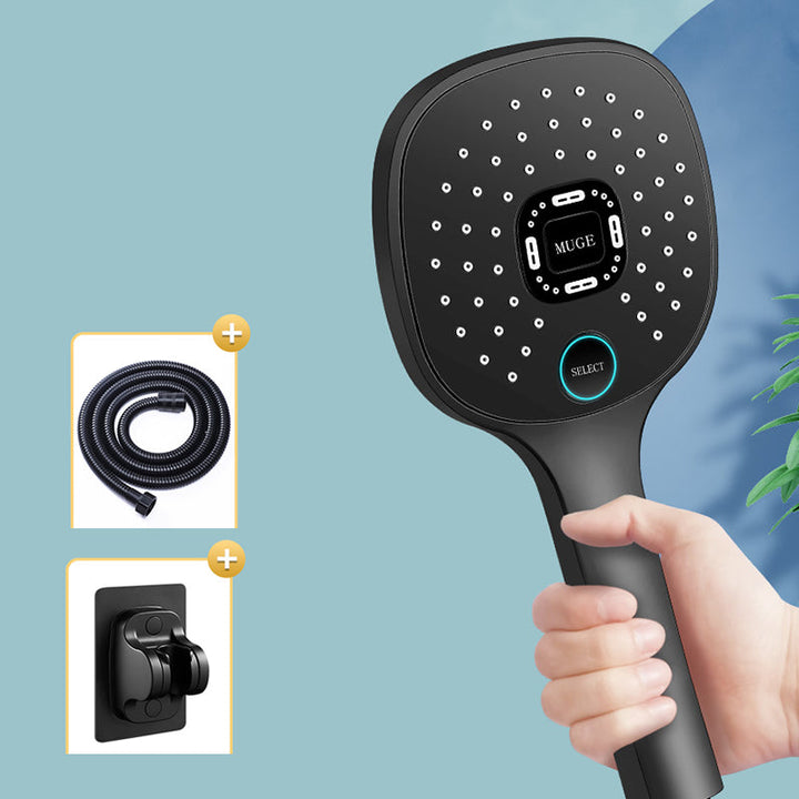 Lisslune | Contemporary Handheld Supercharged Shower Head Square Metal Spray Head