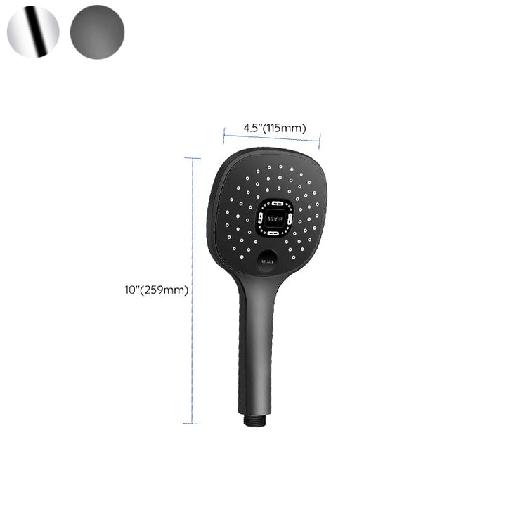 Lisslune | Contemporary Handheld Supercharged Shower Head Square Metal Spray Head