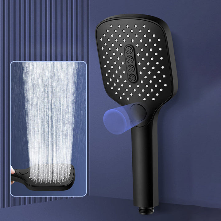 Lisslune | Contemporary Fixed Head Square Supercharged Showerhead Combo