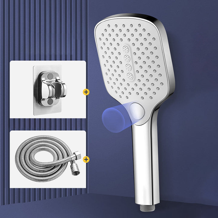 Lisslune | Contemporary Fixed Head Square Supercharged Showerhead Combo