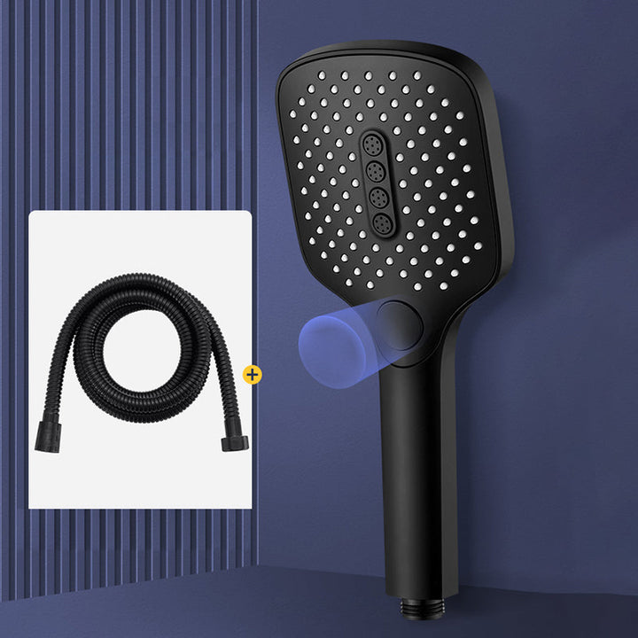 Lisslune | Contemporary Fixed Head Square Supercharged Showerhead Combo