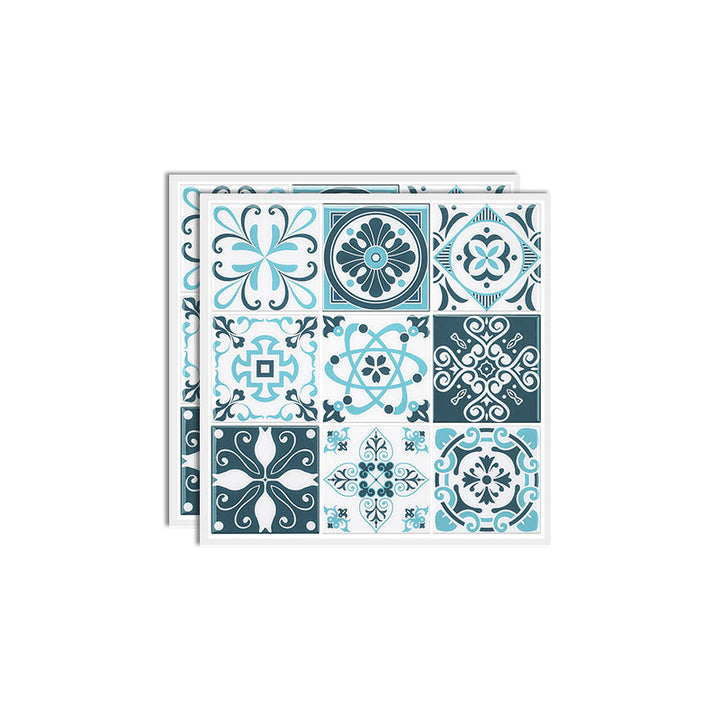 Lisslune | Plastic Peel & Stick Tile Square Stain-Resistant Wallpaper for Back Wall