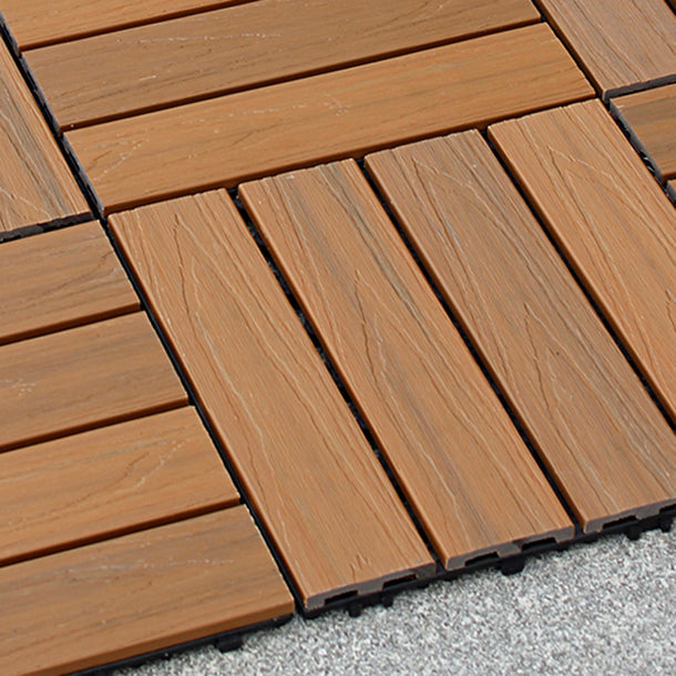 Lisslune | Interlocking composite deck tiles Striped pattern patio tiles