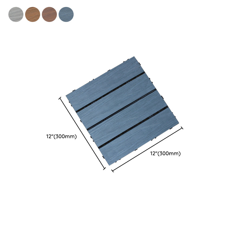 Lisslune | Interlocking composite deck tiles Striped pattern patio tiles