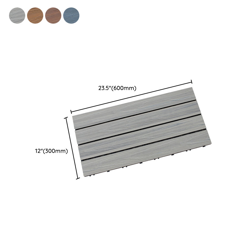 Lisslune | Interlocking composite deck tiles Striped pattern patio tiles