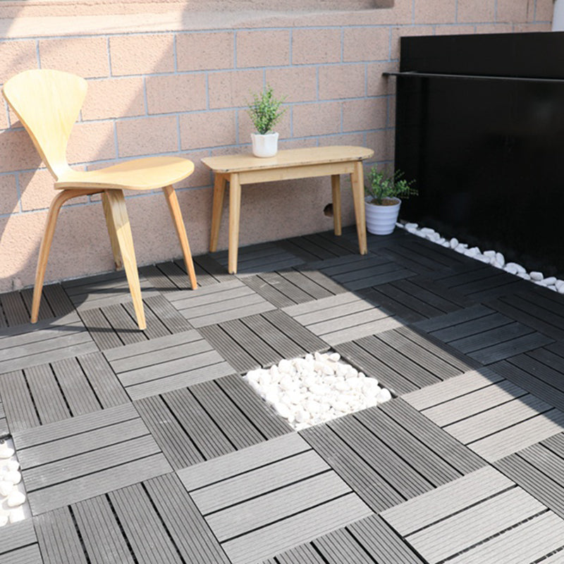 Lisslune | Striped Pattern Patio Tiles Laying Pattern Square Deck Board Outdoor Patio