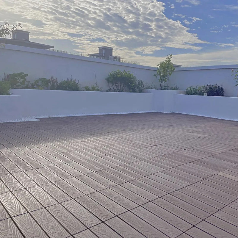 Lisslune | Striped Pattern Patio Tiles Laying Pattern Square Deck Board Outdoor Patio