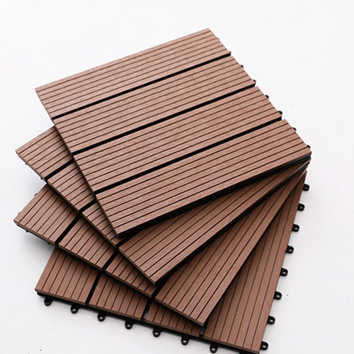 Lisslune | Striped Pattern Patio Tiles Laying Pattern Square Deck Board Outdoor Patio