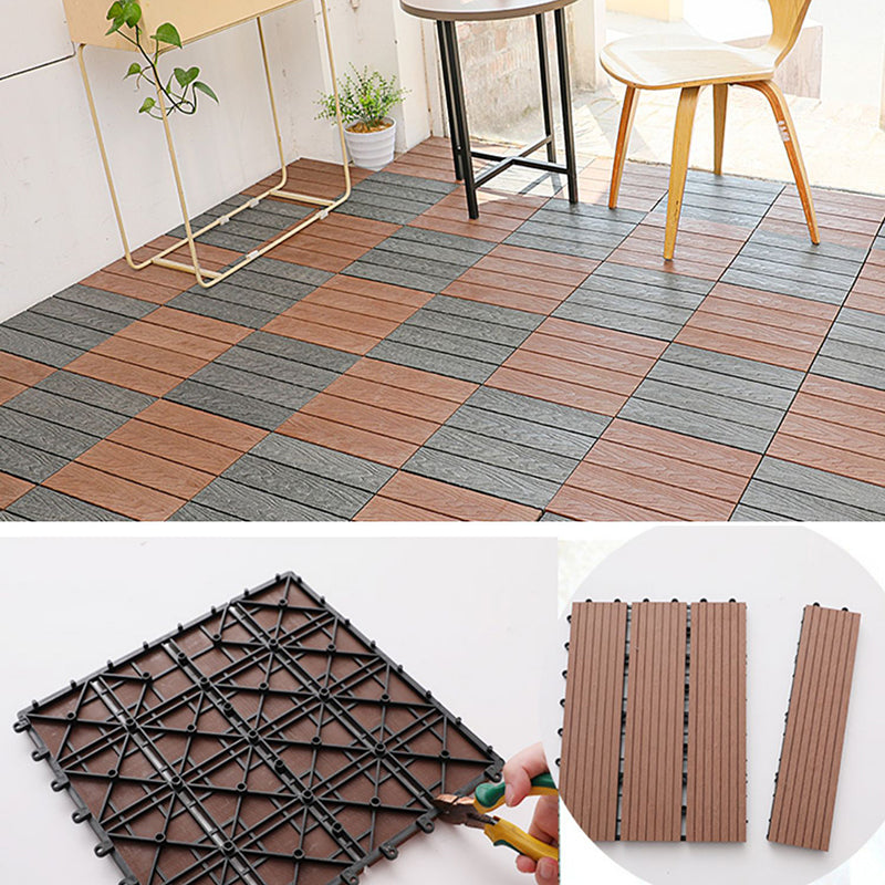 Lisslune | Striped Pattern Patio Tiles Laying Pattern Square Deck Board Outdoor Patio