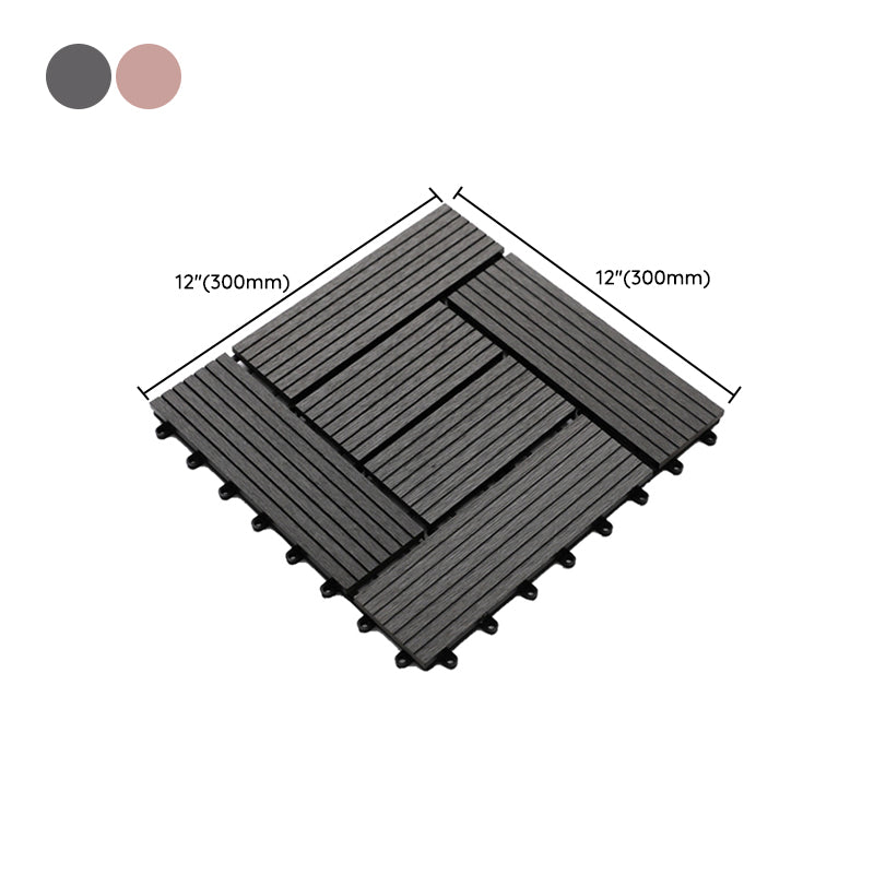 Lisslune | Striped Pattern Patio Tiles Laying Pattern Square Deck Board Outdoor Patio